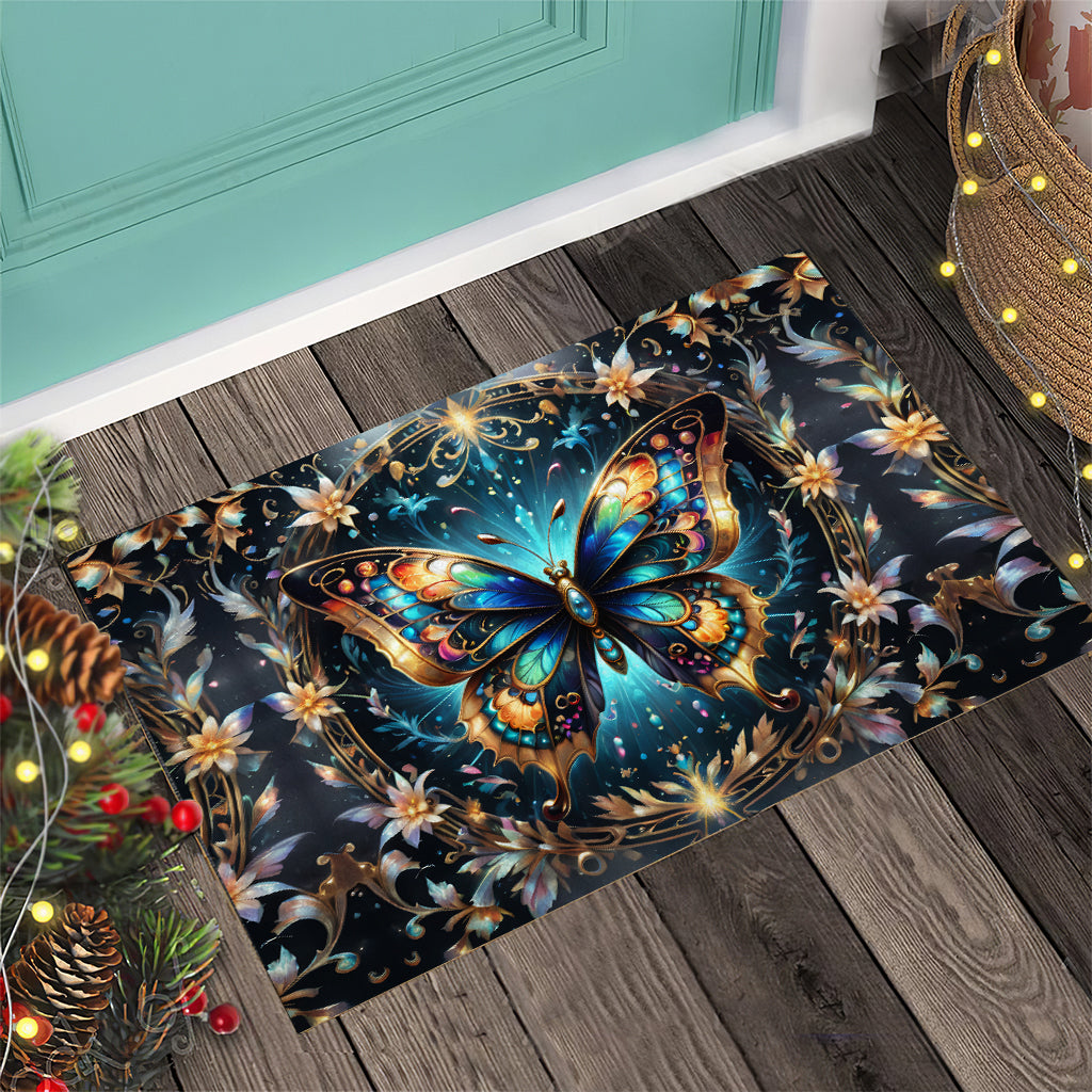 Stunning Gold Butterfly - Butterfly Doormat