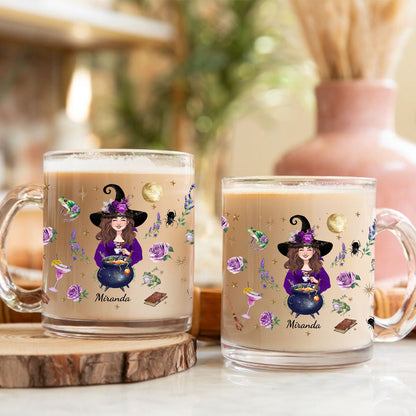 This Witch Needs Coffee Before Any Hocus Pocus - Personalized Witch Glass Mug
