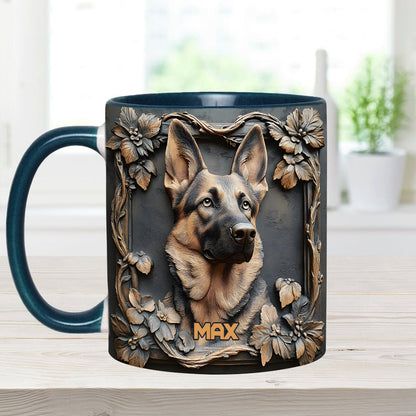 Strong German Shepherd - Personalized Dog Accent Mug
