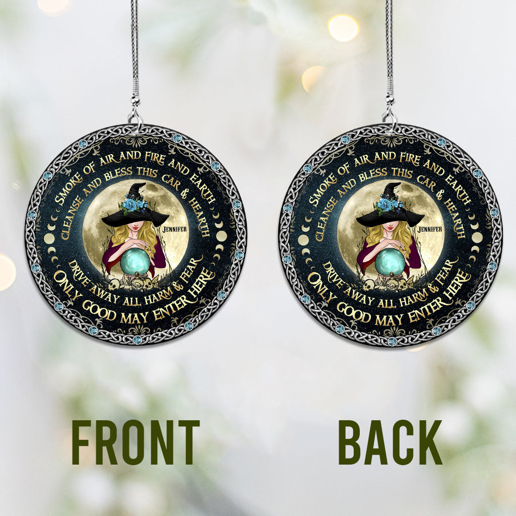 Smoke Of Air And Fire And Earth - Personalized Witch Car Ornament