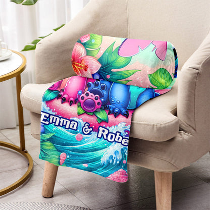Lovely Couple - Personalized Ohana Blanket