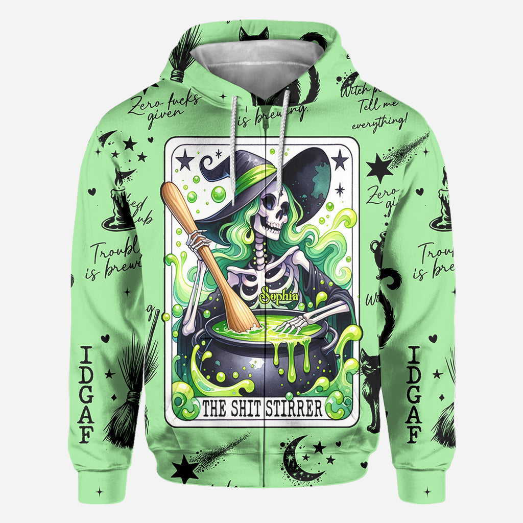 The Shit Stirrer - Personalized Witch All Over Shirt