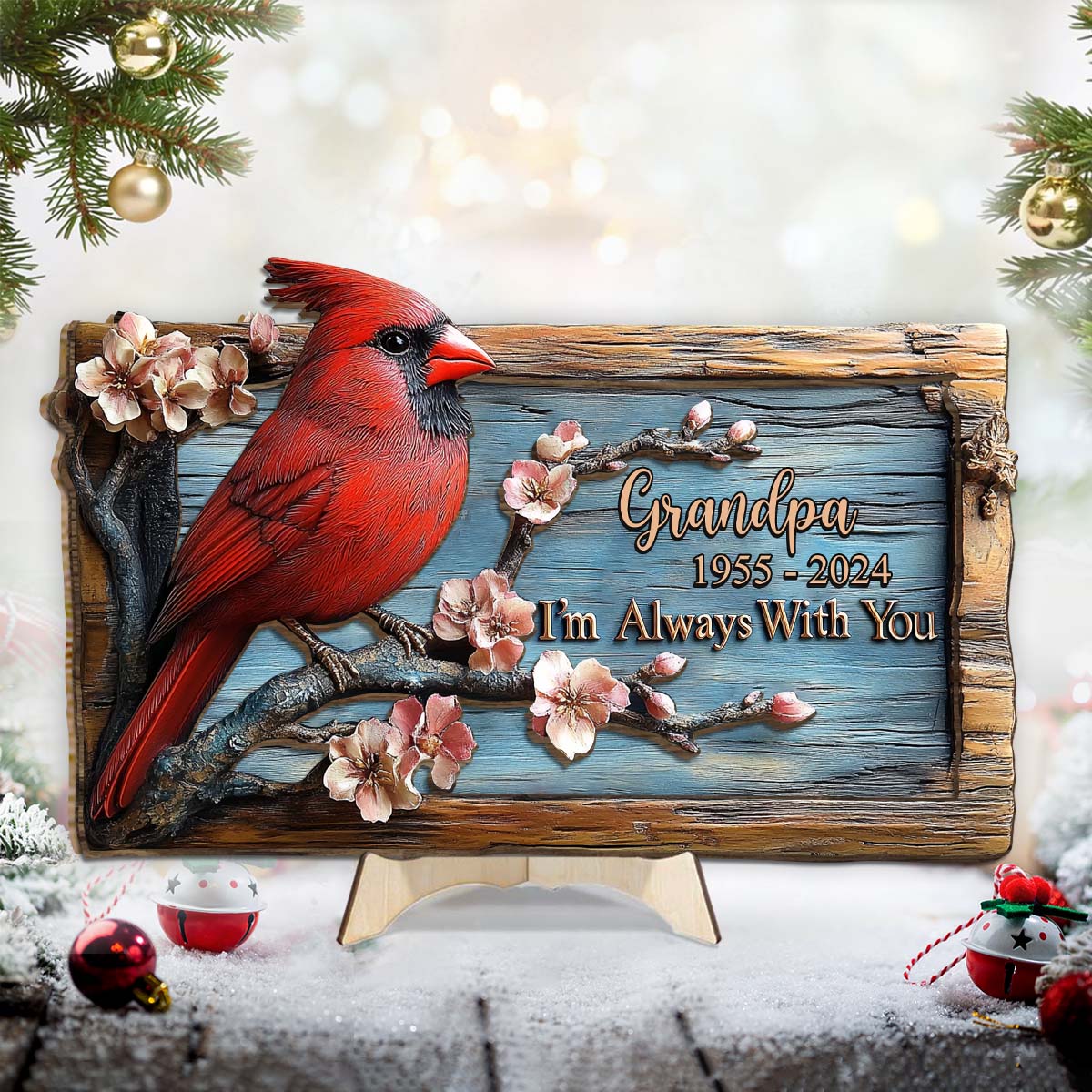 I'm Always With You - Personalized Memorial 2 Layered Wood Sign / Wood Plaque