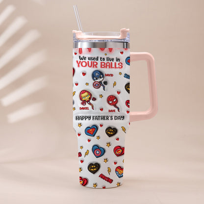 Happy Father's Day - Personalized Marvelous Universe Tumbler With Handle