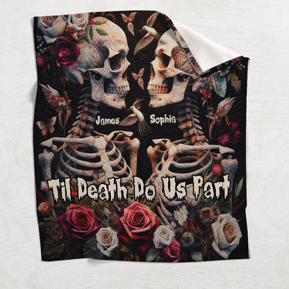 Til Death Do Us Part - Personalized Skull Blanket