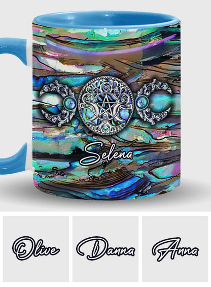 Triple Moon Beautiful Magick - Personalized Witch Accent Mug