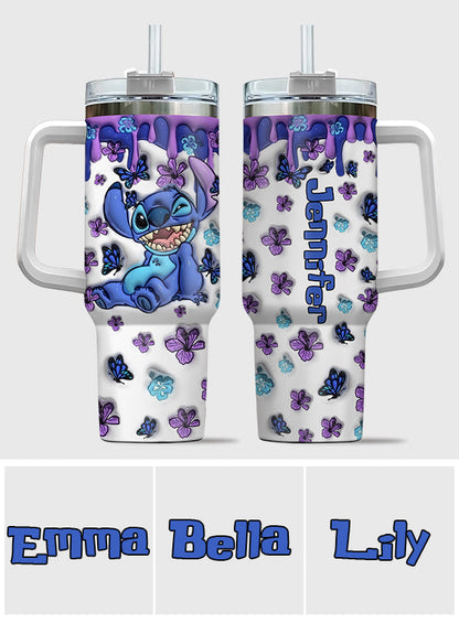 Purple Ohana - Personalized Ohana Tumbler With Handle