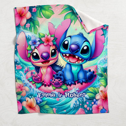 Lovely Couple - Personalized Ohana Blanket