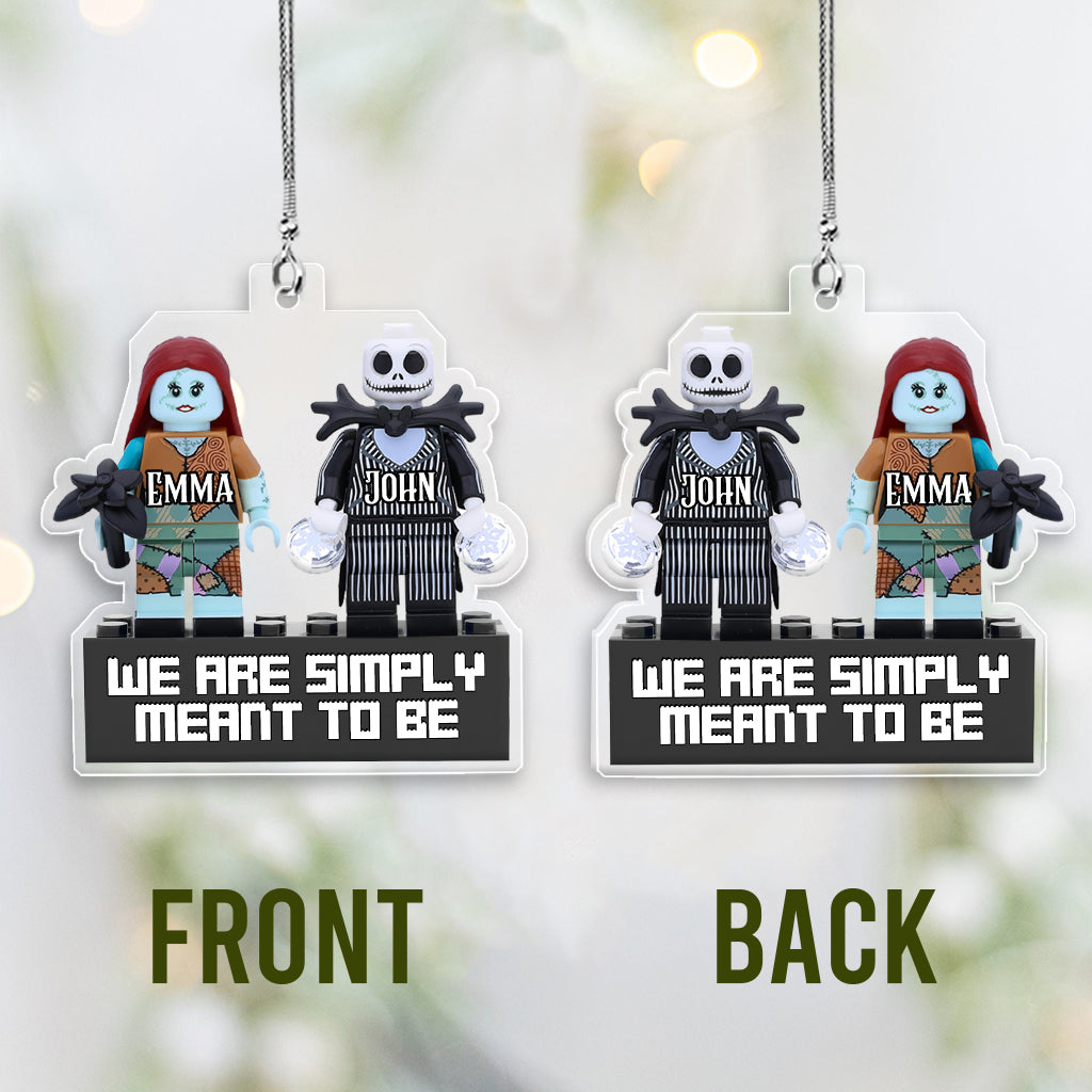 We Are Simply Meant To Be... - Personalized Nightmare Transparent Car Ornament