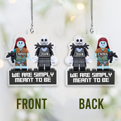 We Are Simply Meant To Be... - Personalized Nightmare Transparent Car Ornament