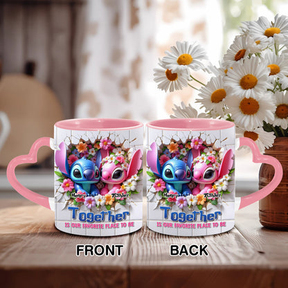 Love Ohana Forever - Personalized Ohana Heart Handle Mug