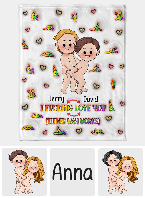 I Love You - Personalized LGBT Support Blanket