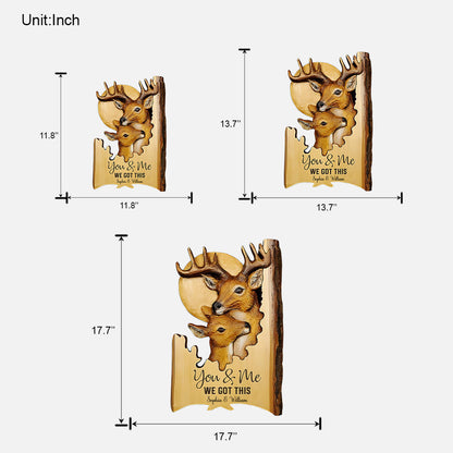 Buck And Doe - Personalized Hunting Custom Shaped Wood Sign
