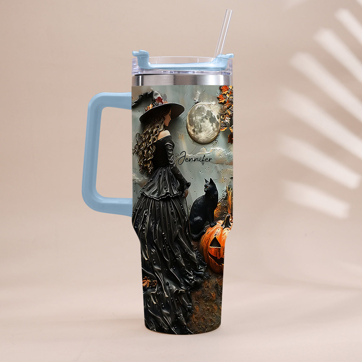 Beautiful Witch - Personalized Witch Tumbler With Handle