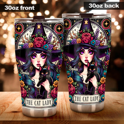 The Cat Lady - Personalized Witch Tumbler