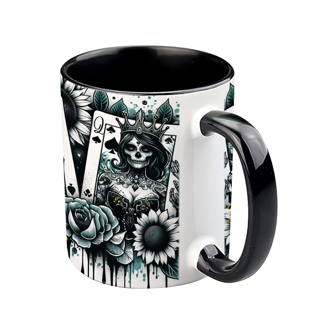 Till Death Do Us Part - Personalized Skull Accent Mug