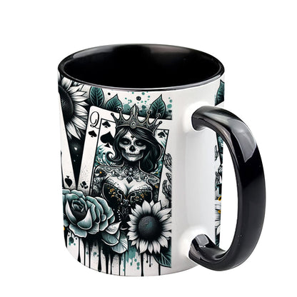 Till Death Do Us Part - Personalized Skull Accent Mug