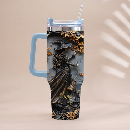 Beautiful Witch - Personalized Witch Tumbler With Handle