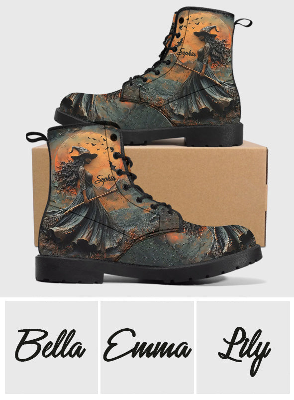 Beautiful Witch - Personalized Witch Leather Boots