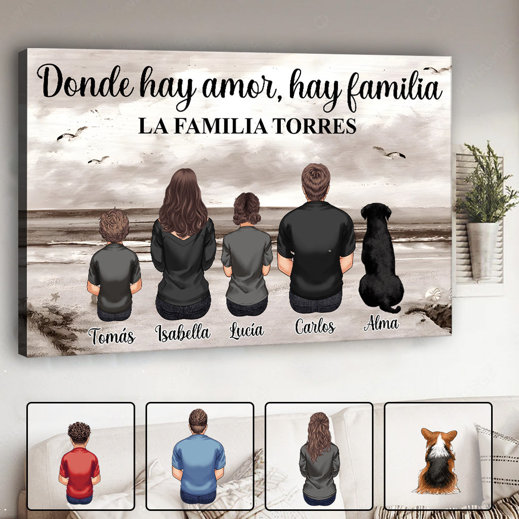 La Familia Para Siempre - Personalized Family Canvas And Poster