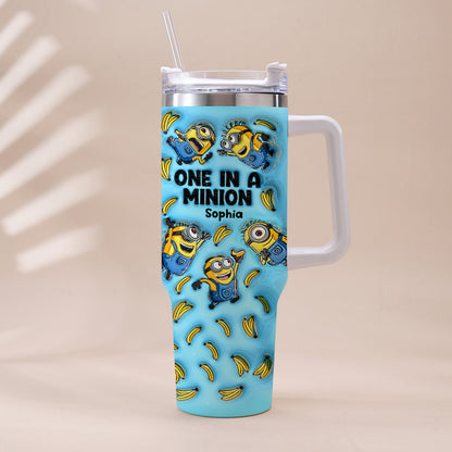 One In A Minion - Personalized Tumbler With Handle