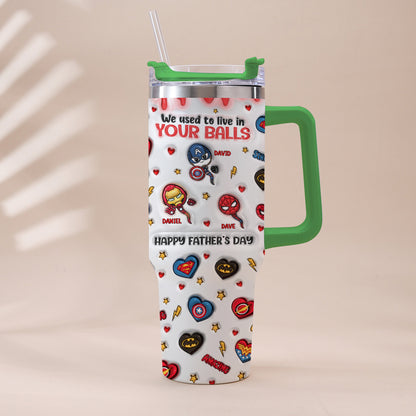 Happy Father's Day - Personalized Marvelous Universe Tumbler With Handle