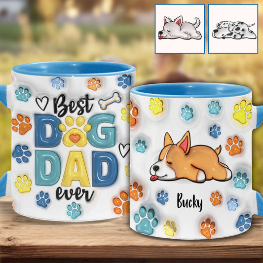 Dog Dad - Personalized Dog Accent Mug