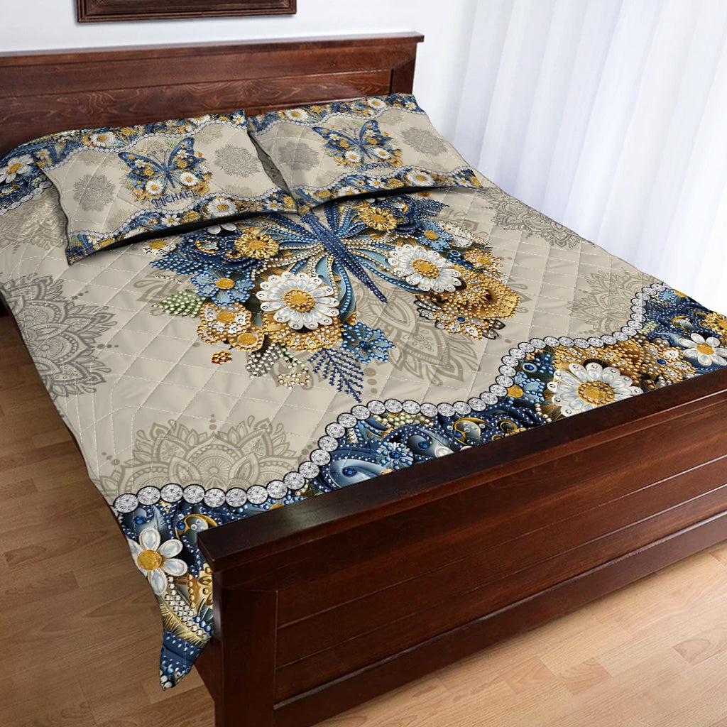 Beautiful Butterfly - Personalized Butterfly Quilt Set