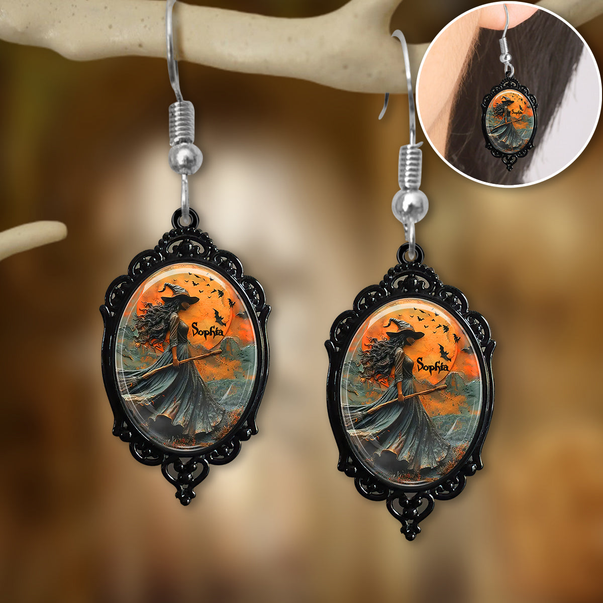Beautiful Witch - Personalized Witch Earrings