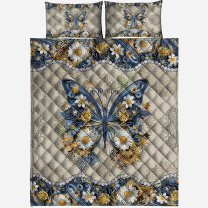 Beautiful Butterfly - Personalized Butterfly Quilt Set