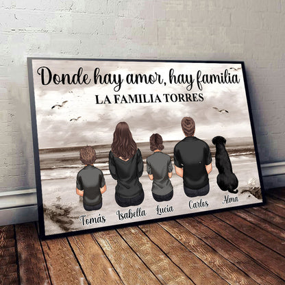 La Familia Para Siempre - Personalized Family Canvas And Poster