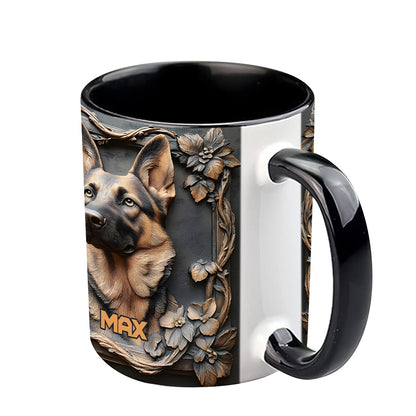 Strong German Shepherd - Personalized Dog Accent Mug