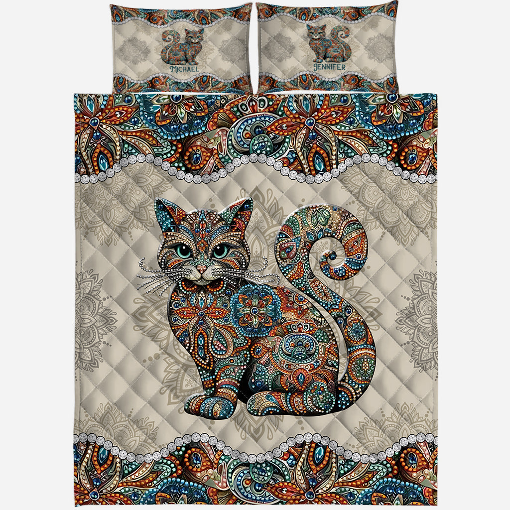 Beautiful Cat - Personalized Cat Quilt Set