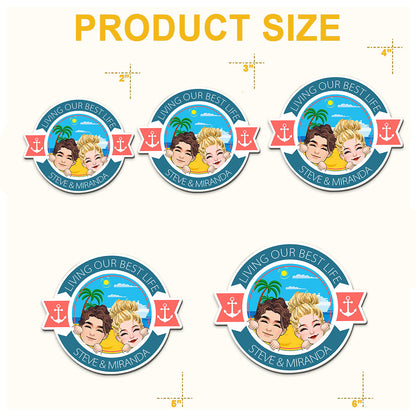 Husband And Wife Cruising Partners For Life - Personalized Cruising Magnet