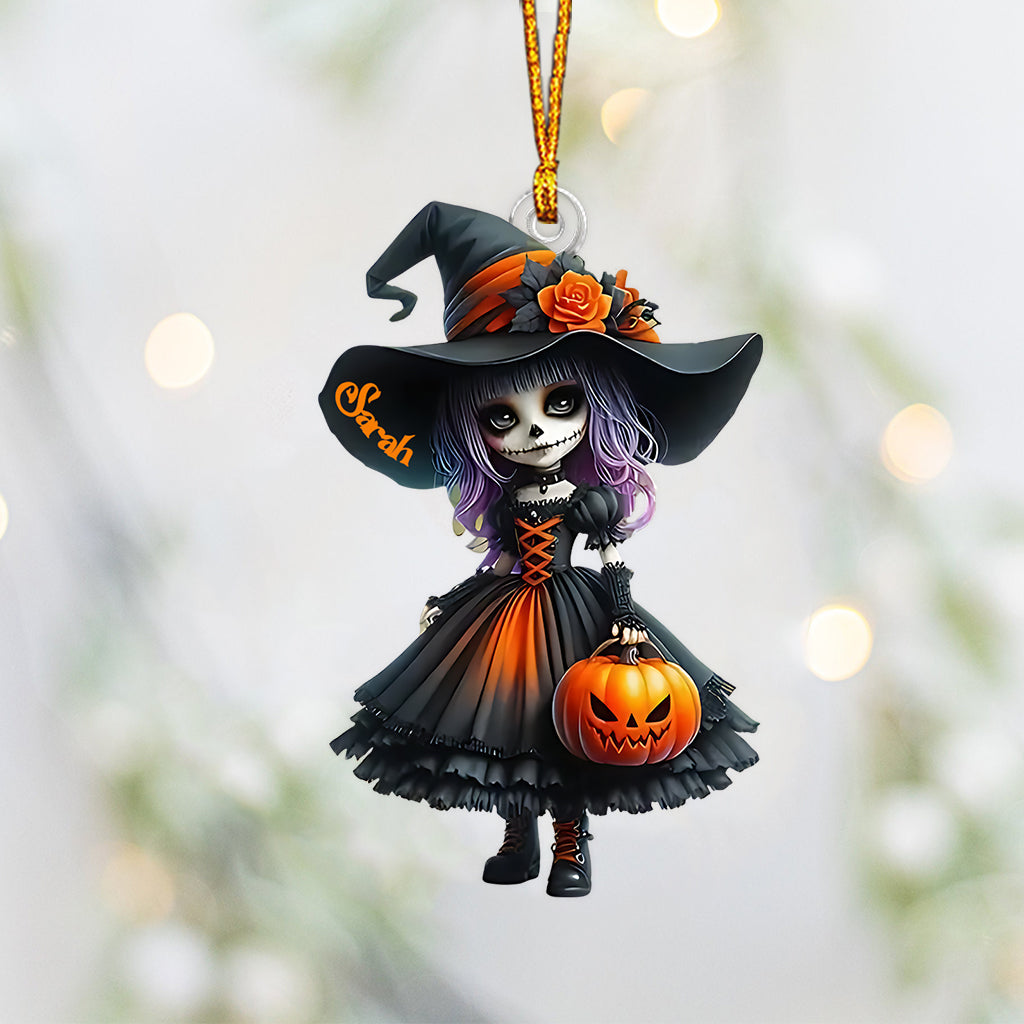 Little Witch - Personalized Witch Custom Shaped Ornament