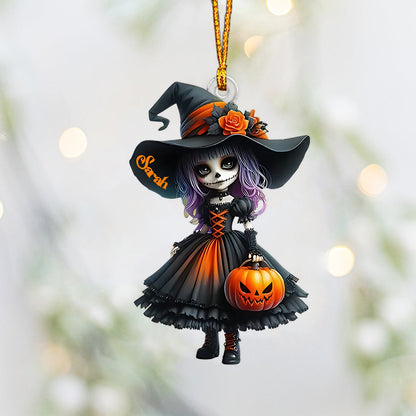 Little Witch - Personalized Witch Custom Shaped Ornament