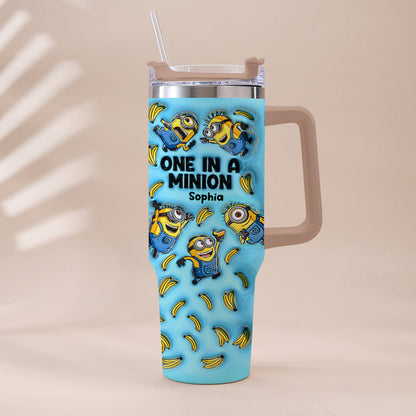 One In A Minion - Personalized Tumbler With Handle