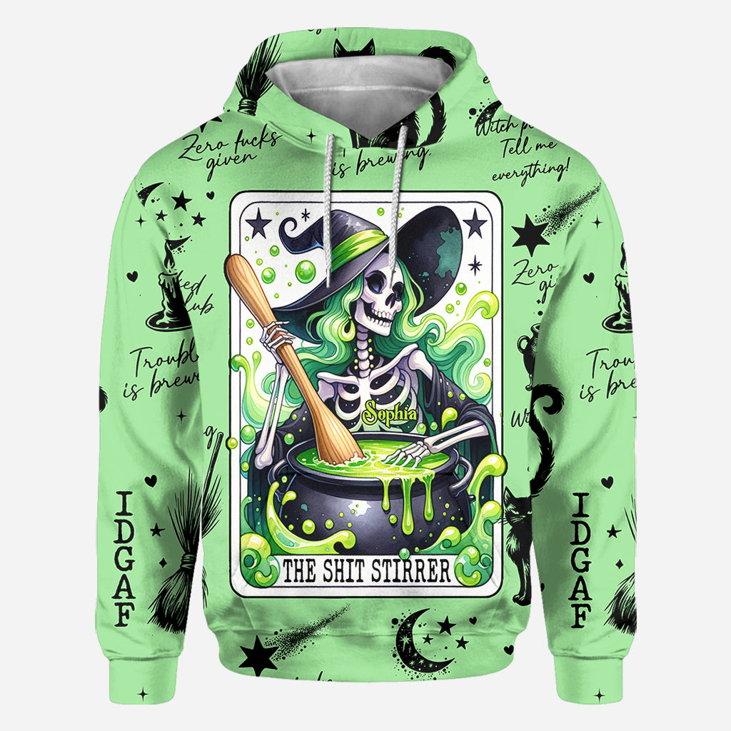 The Shit Stirrer - Personalized Witch All Over Shirt