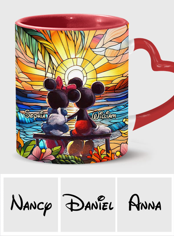 You And Me We Got This - Personalized Mouse Heart Handle Mug