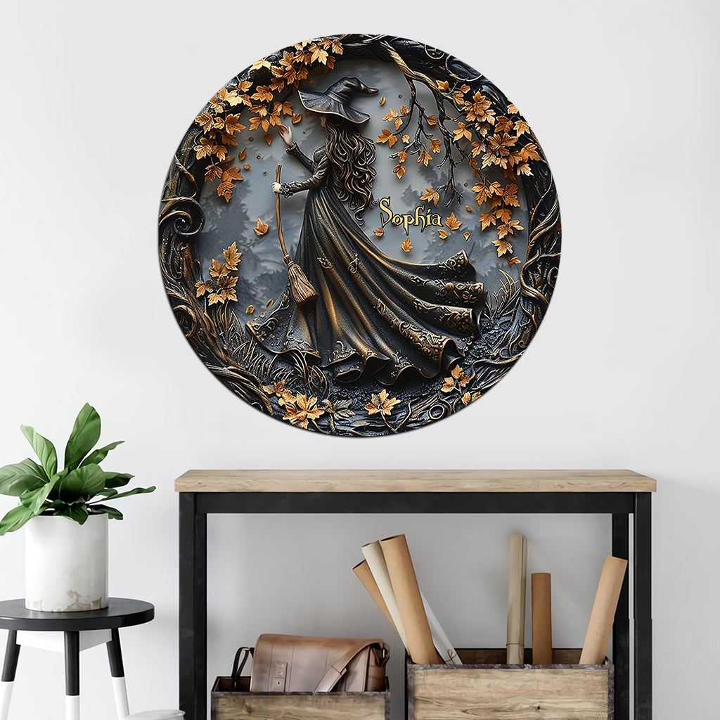 Beautiful Witch - Personalized Witch Cut Metal Sign