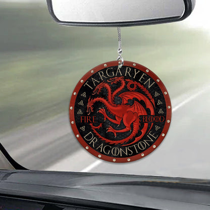 The Song Of Ice And Fire - Personalized Thrones Game Car Ornament