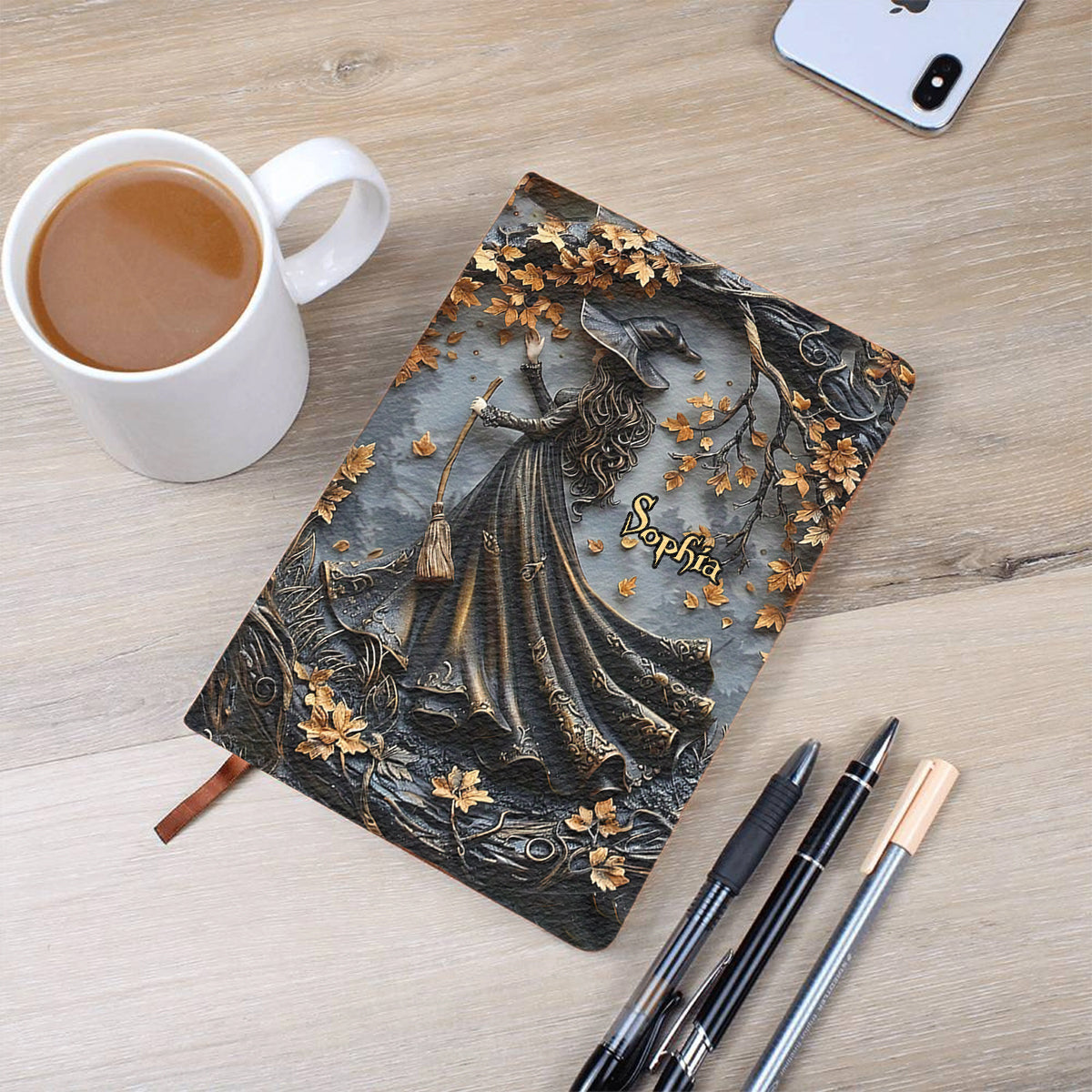 Beautiful Witch - Personalized Witch Leather Journal