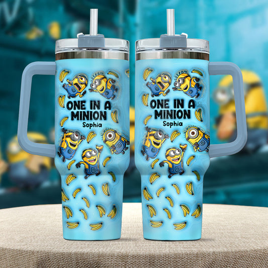 One In A Minion - Personalized Tumbler With Handle