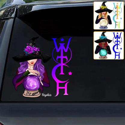 The Witch Is In - Personalized Witch Decal Die Cut