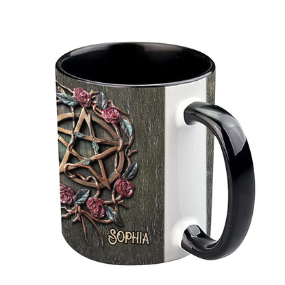 Mystical Witch Ancient Roses - Personalized Witch Accent Mug