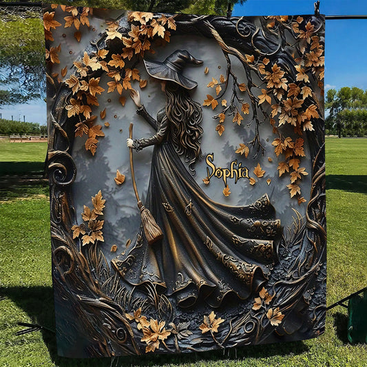 Beautiful Witch - Personalized Witch Blanket
