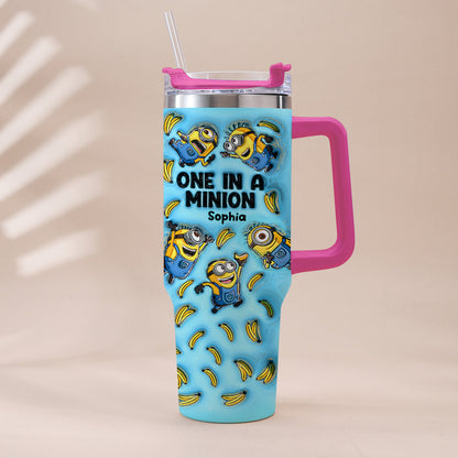 One In A Minion - Personalized Tumbler With Handle