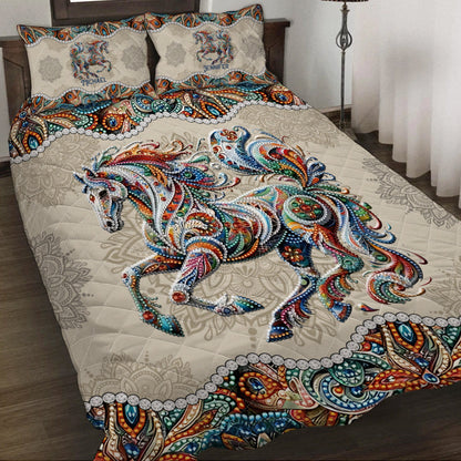 Beautiful Horse - Personalized Horse Quilt Set