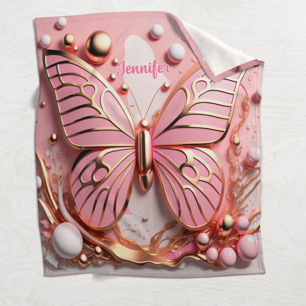 Love Butterflies - Personalized Butterfly Blanket