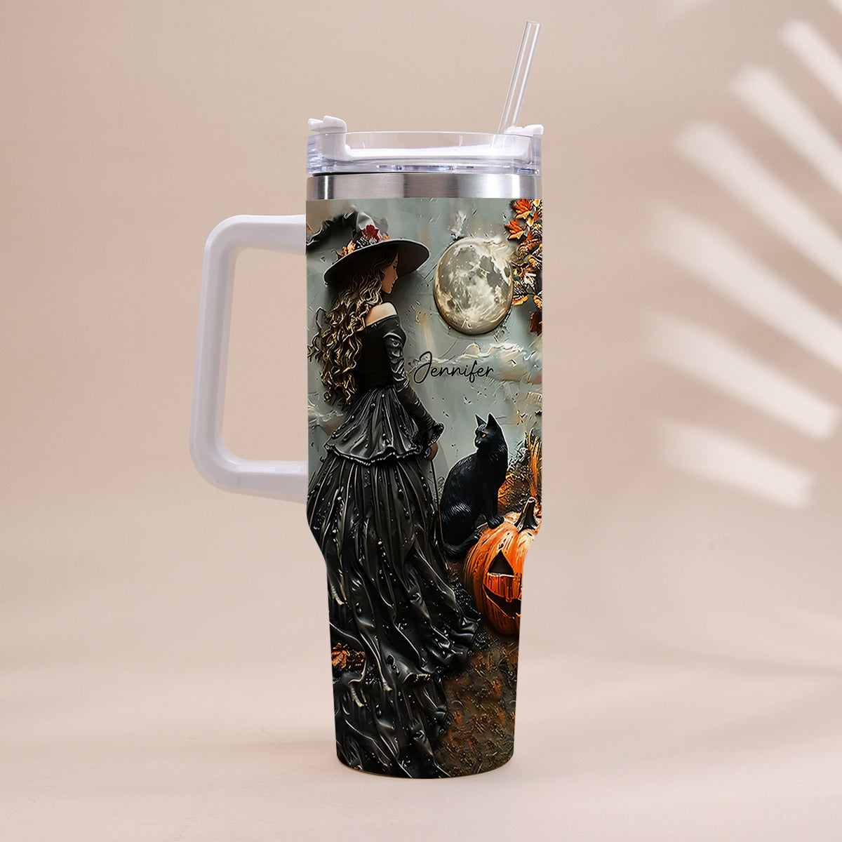 Beautiful Witch - Personalized Witch Tumbler With Handle
